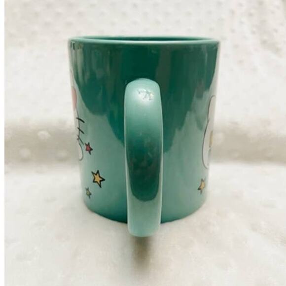 Hello Kitty Stars & Rainbow Letters 14oz Teal Ceramic Coffee Mug- NEW - Picture 3 of 6